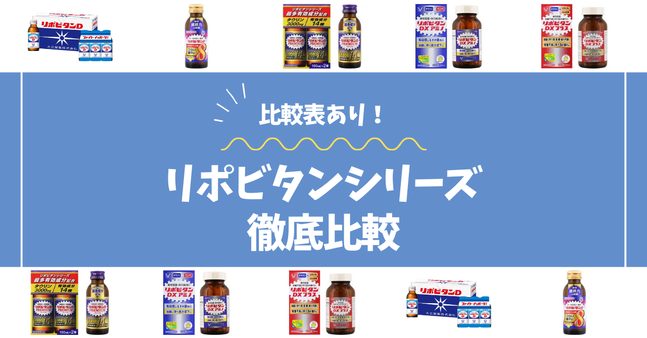 リポビタン比較コラムのアイキャッチ画像